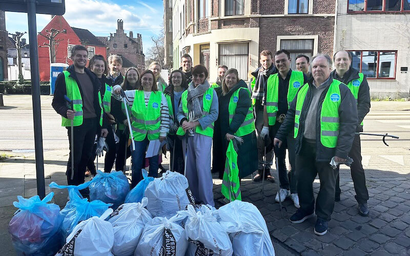 Zwerfvuilactie in Gent